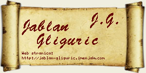 Jablan Gligurić vizit kartica